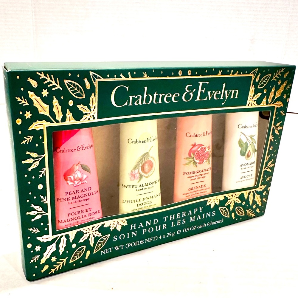 Crabtree & Evelyn Hand Therapy Lotions Gift Set Of 4 Women's .9 oz NEW IN BOX